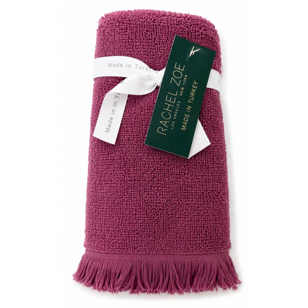 Rachel Zoe Fingertip Towels Purple Berry Made in Turkey Set of 2 Thanksgiving